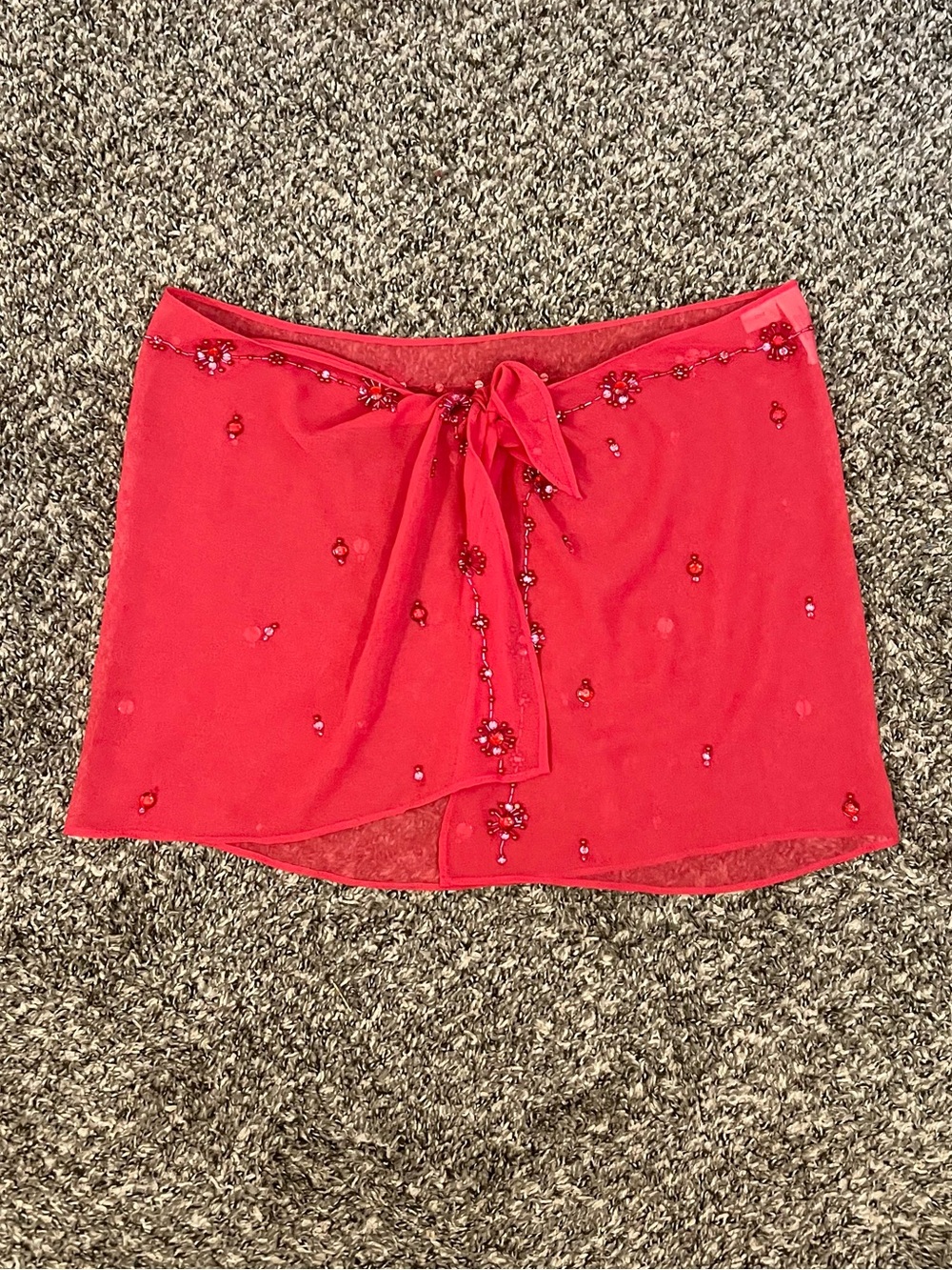 Y2K Cami Swim pink jeweled rhinestone coverup skirt 2000’s fairy beach swim